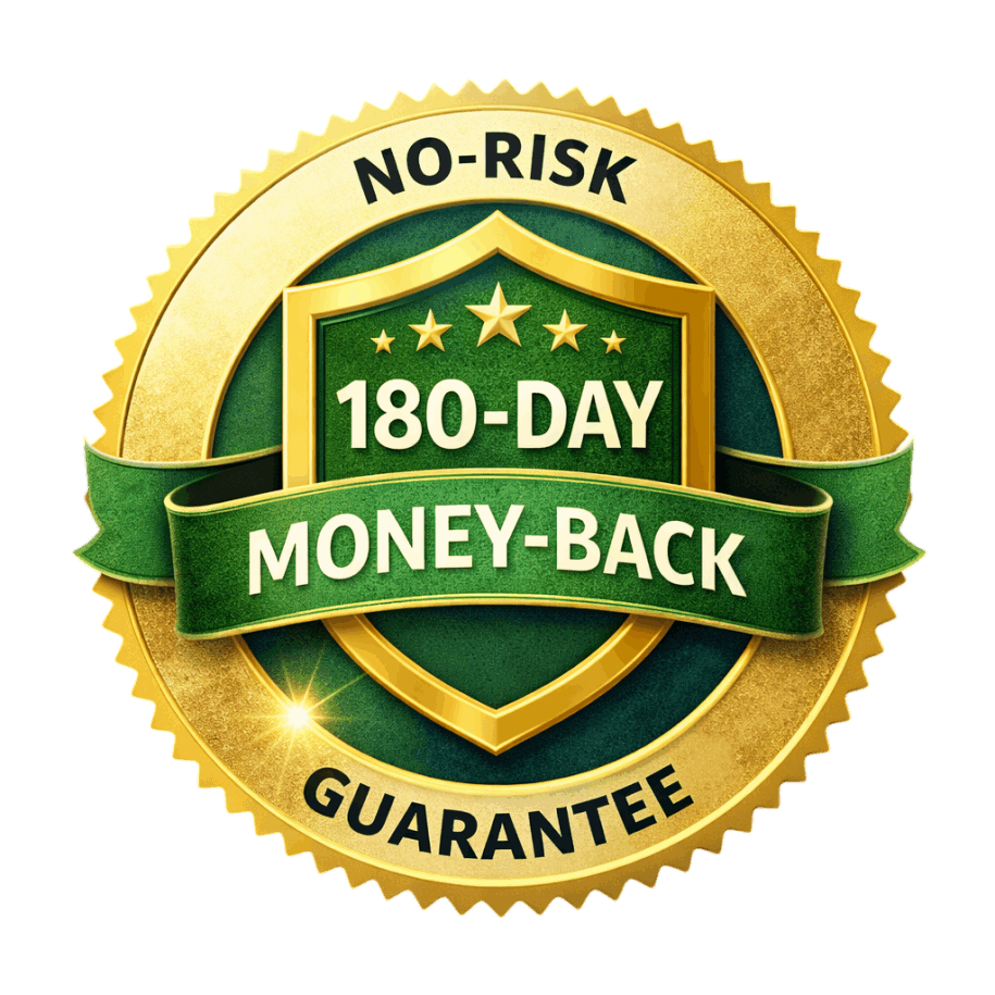 Joint Genesis 180-day empty bottle money-back guarantee for seniors