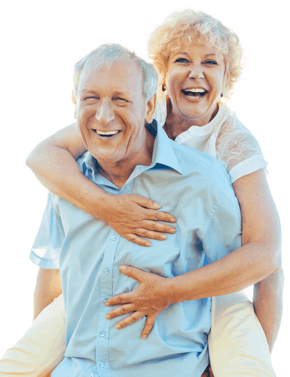 Senior couple enjoying outdoor walk with comfortable joint movement